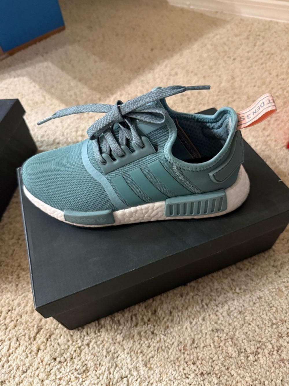 adidas Teal Blue NMD R1 Casual Sneaker with White Midsole